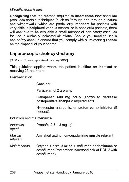 Anaesthetists Handbook - MEDICAL EDUCATION at University ...