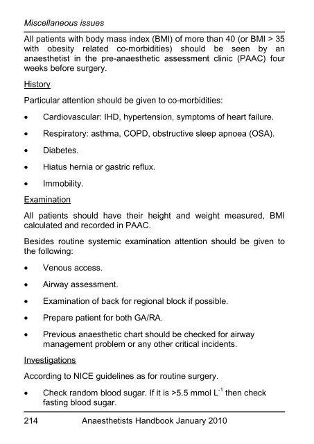 Anaesthetists Handbook - MEDICAL EDUCATION at University ...