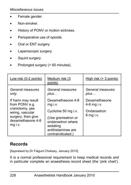 Anaesthetists Handbook - MEDICAL EDUCATION at University ...