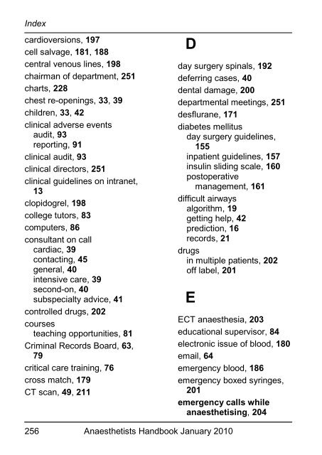 Anaesthetists Handbook - MEDICAL EDUCATION at University ...