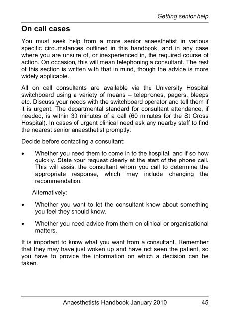 Anaesthetists Handbook - MEDICAL EDUCATION at University ...