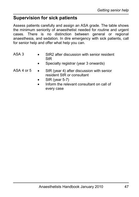 Anaesthetists Handbook - MEDICAL EDUCATION at University ...