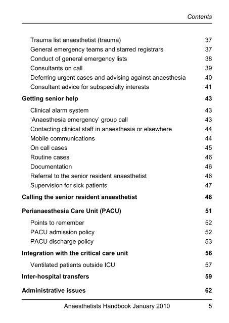 Anaesthetists Handbook - MEDICAL EDUCATION at University ...