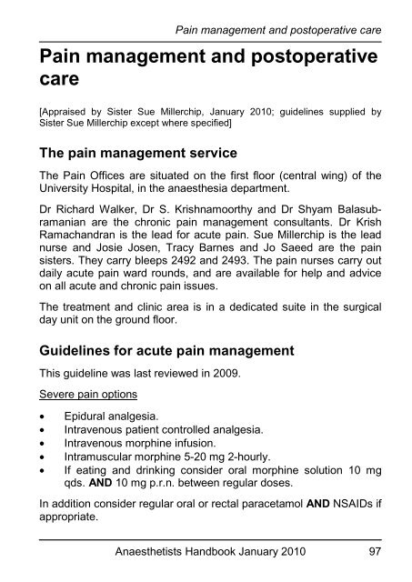 Anaesthetists Handbook - MEDICAL EDUCATION at University ...