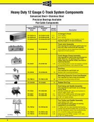 Heavy Duty 12 Gauge C-Track System Components - Duct-O-Wire