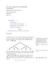 CSE 1400 Applied Discrete Mathematics Permutations