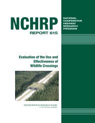 Evaluation of the Use and Effectiveness of Wildlife Crossings