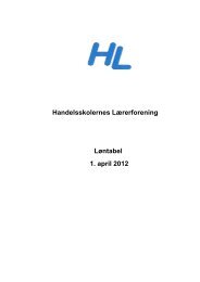 Handelsskolernes Lærerforening Løntabel 1. april 2012