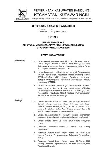 SK SOP1 - Pemerintah Kabupaten Bandung
