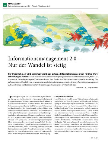 Informationsmanagement 2.0 - Universität zu Köln