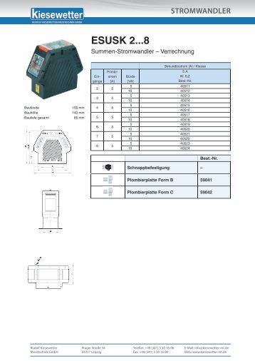 ESUSK 2...8 - Rudolf Kiesewetter Messtechnik GmbH