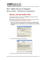 Installation Guide - LYNX Technik AG