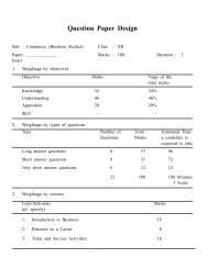 (Business Studies) Sample Question Paper