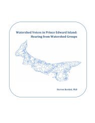 Watershed Voices in Prince Edward Island - PEI Watershed Alliance