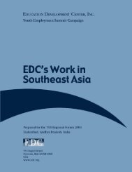 EDC's Work in Southeast Asia - Youth Entrepreneurship and ...