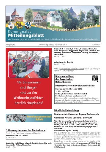 Mitteilungsblatt Nr. 24 (22.11.2012) pdf - Hollfeld