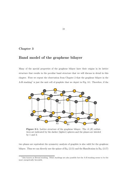 Band model of the graphene bilayer