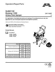 3A1184E - Airlessco SL100, AllPro Mustang 11000 Operation ...