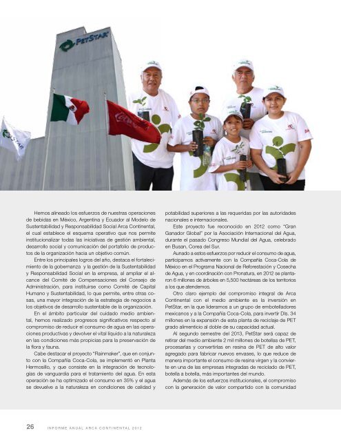 Informe Anual 2012 - Arca Continental