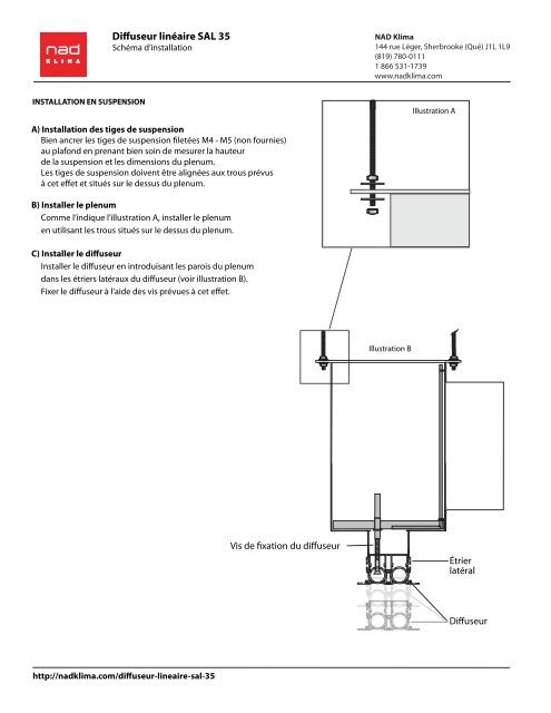 Guide d'installation - NAD Klima