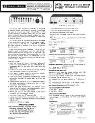 Models M610 and M610-2E - Shure