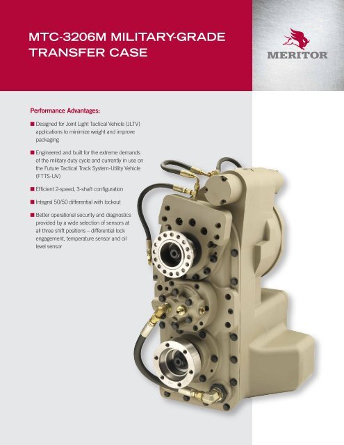 MTC-3206M MiliTary-Grade Transfer Case - Meritor