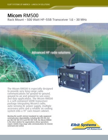 Micom RM500 ESA 4 11 - Elbit Systems of America