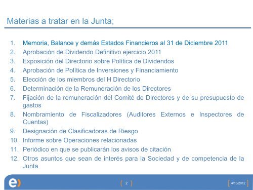 Presentación template - Entel