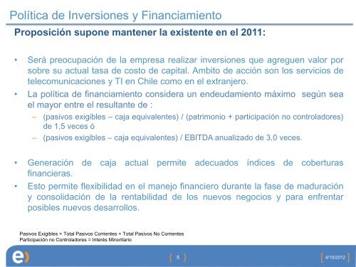 Presentación template - Entel