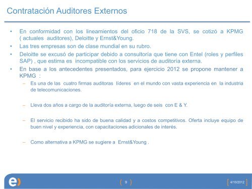 Presentación template - Entel