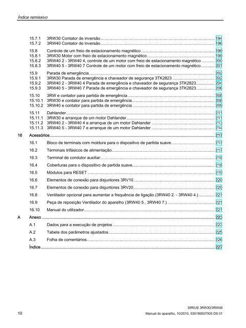 SIRIUS 3RW30 e 3RW40 - Industry