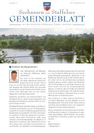 gemeindeblatt - Verwaltungsgemeinschaft Seehausen am Staffelsee