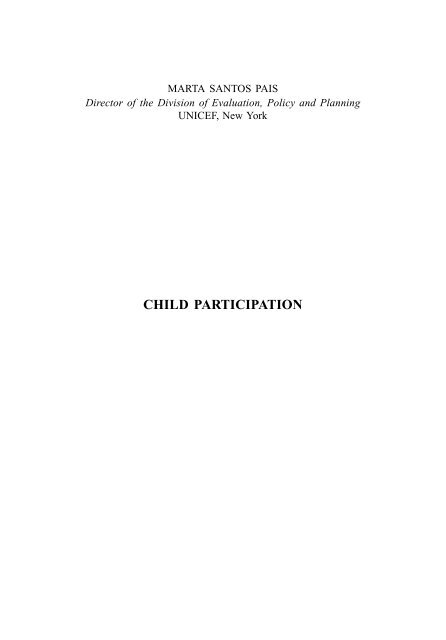 child participation - Gabinete de DocumentaÃ§Ã£o e Direito Comparado