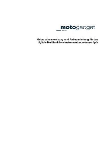 motoscope light - motogadget