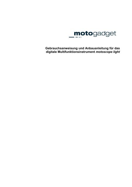 motoscope light - motogadget