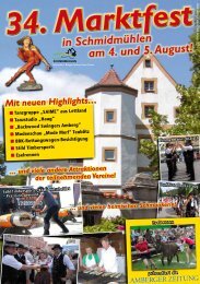34. Marktfest in Schmidmühlen am 4. und 5. August!