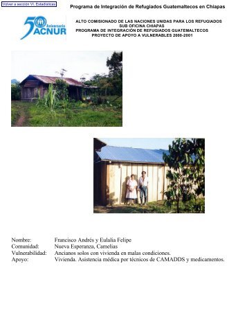 Programa de IntegraciÃ³n de Refugiados Guatemaltecos en ... - Acnur