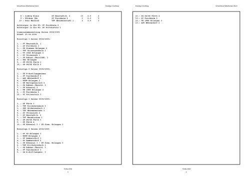 Spielplan - Kreisliga 3 Mfr. Nord Saison 2003/2004 AUFSTIEG (K3H ...