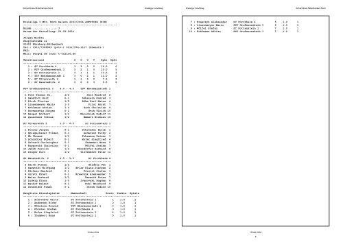 Spielplan - Kreisliga 3 Mfr. Nord Saison 2003/2004 AUFSTIEG (K3H ...