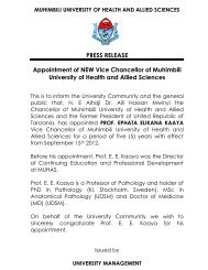 PRESS RELEASE Appointment of NEW Vice Chancellor of ...