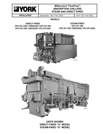 Manual de InstalaÃ§Ã£o - Chiller YORKÂ® AbsorÃ§Ã£o ... - Johnson Controls