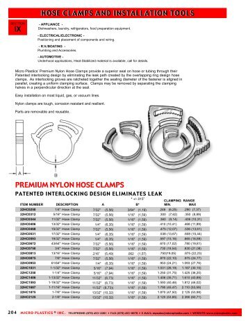 Hose Clamps & Installation Tools - RGA and PSM Fasteners