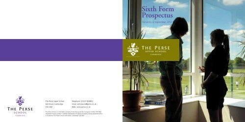 Sixth Form Prospectus - The Perse School