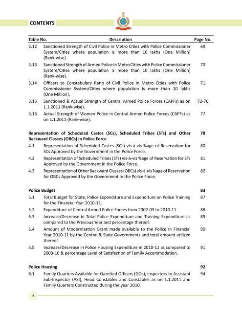 Data on Police Organisations in India - Commonwealth Human ...