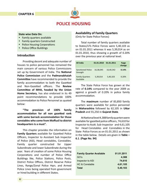 Data on Police Organisations in India - Commonwealth Human ...