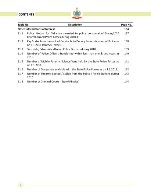 Data on Police Organisations in India - Commonwealth Human ...