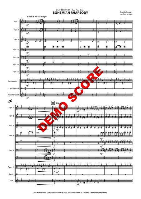 DEMO SCORE - Musikverlag Frank