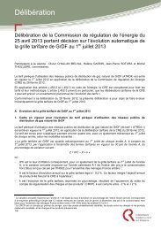 Consulter la dÃ©libÃ©ration (pdf - 116,58 ko) - CRE