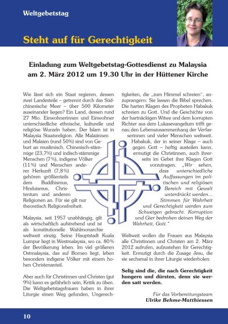 MÃ¤rz - Mai 2012 - Kirchengemeinde HÃ¼tten