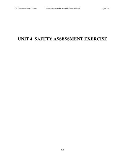 Safety Assessment Program Evaluator Student Manual